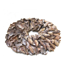 Wianek z suszonych kwiatów Boho Rustykalny 40cm